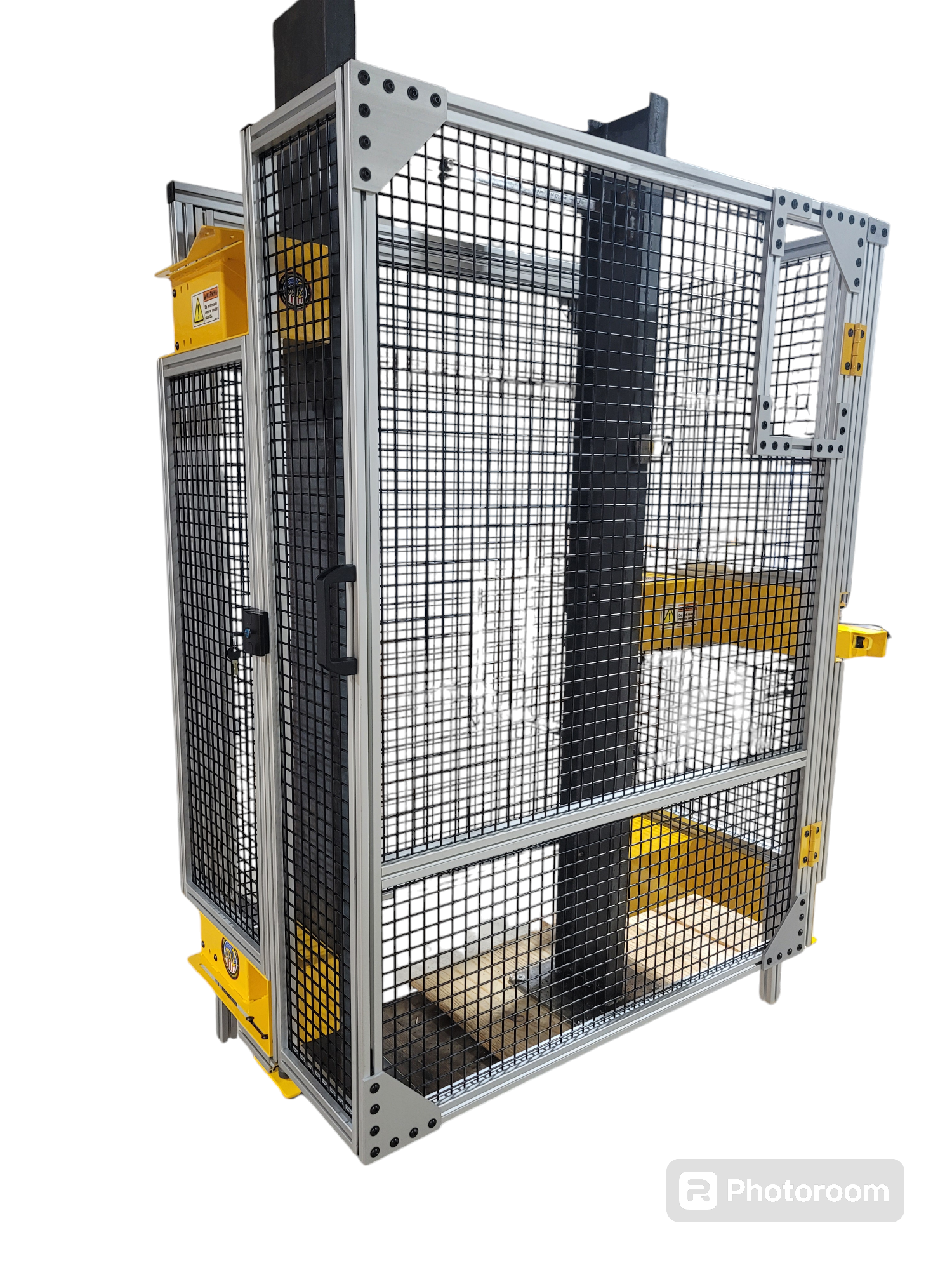 Hydraulic press guard with dual doors