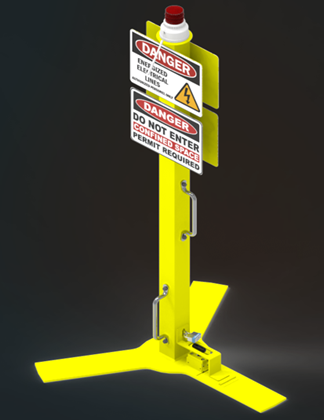 Manhole Cover Awareness Barrier