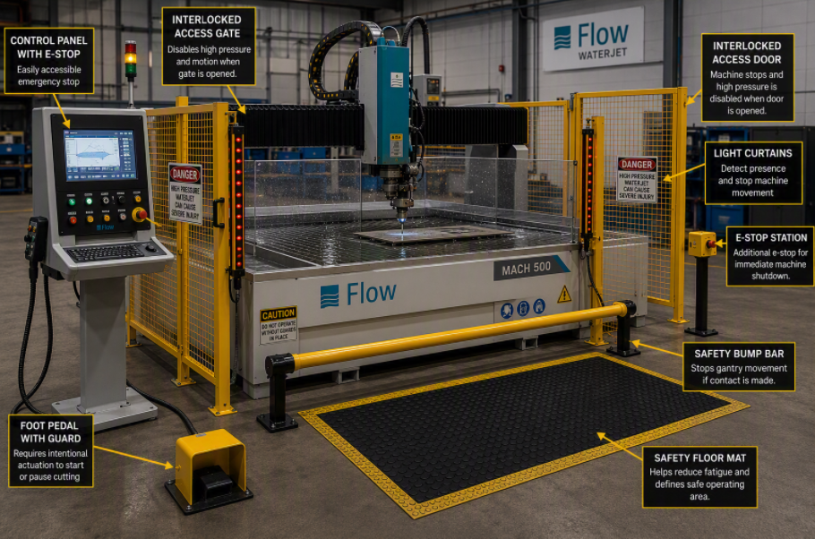 CNC Waterjet Machine Guarding