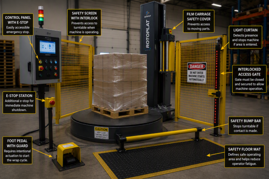 Pallet Wrapping Machine Guarding