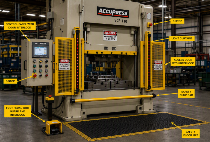 Vertical Press Machine Guarding